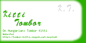 kitti tombor business card